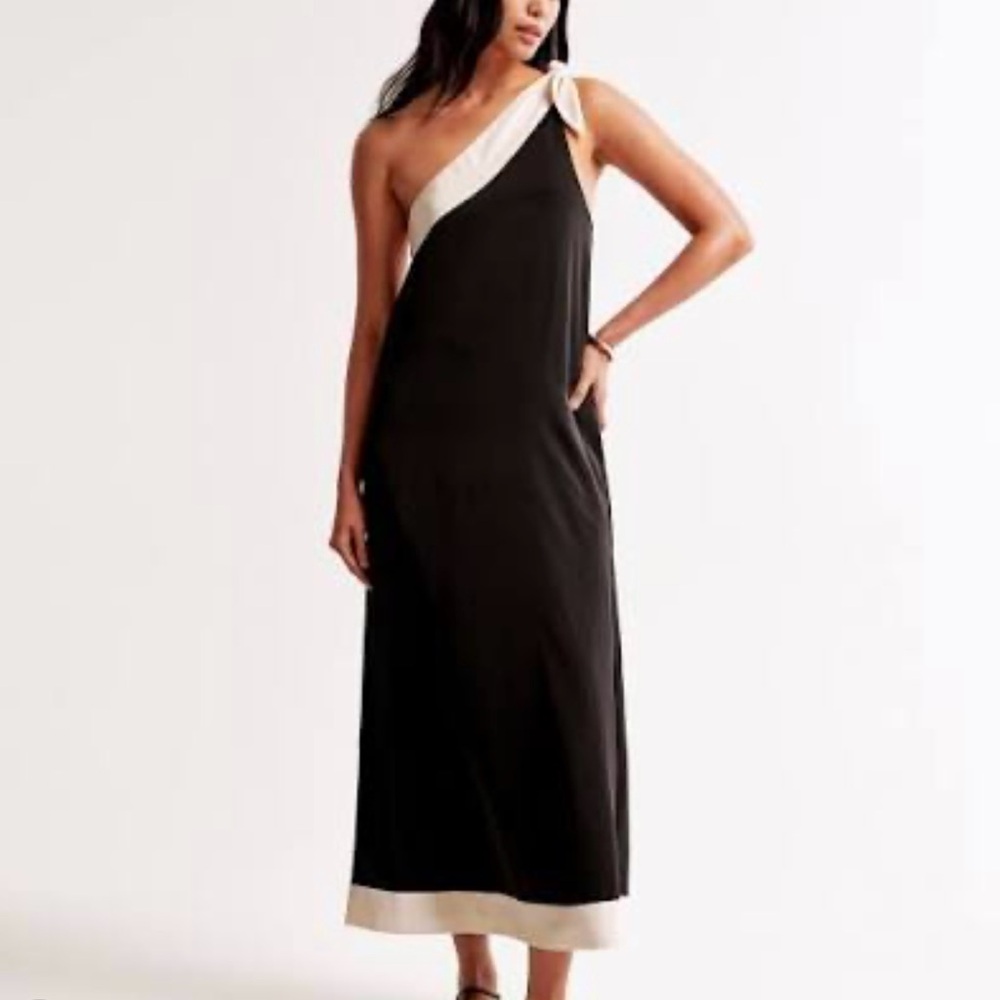 BNWT Abercrombie & Fitch One-Shoulder Scarf Midi